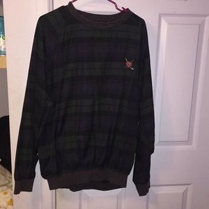 Vintage Plaid Polo Windbreaker